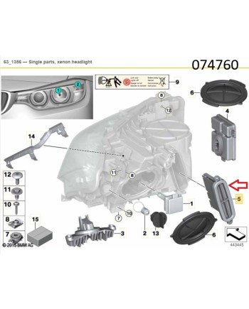 баласт LED BMW F30 / F35 TMS  63117316147,63117316142