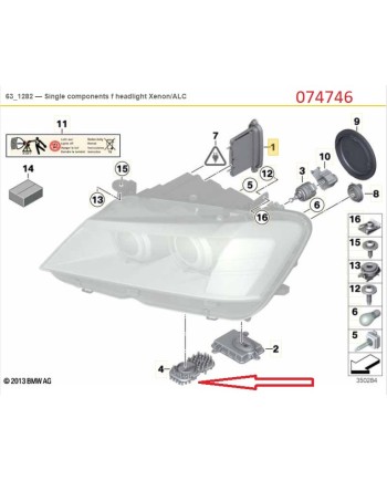 Баласт модул LED BMW X5 F15 63117263051,63117263031